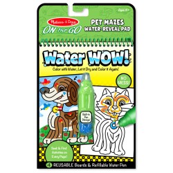 Cahier à colorier à l'eau Water wow - Le labyrinthe des animaux